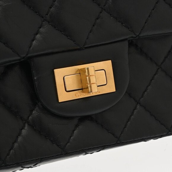 CHANEL 2.55 Mini Handbag 7.9" Matelasse ChainShoulder Black/Noir - Picture 11 of 12